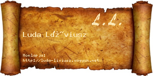 Luda Líviusz névjegykártya
